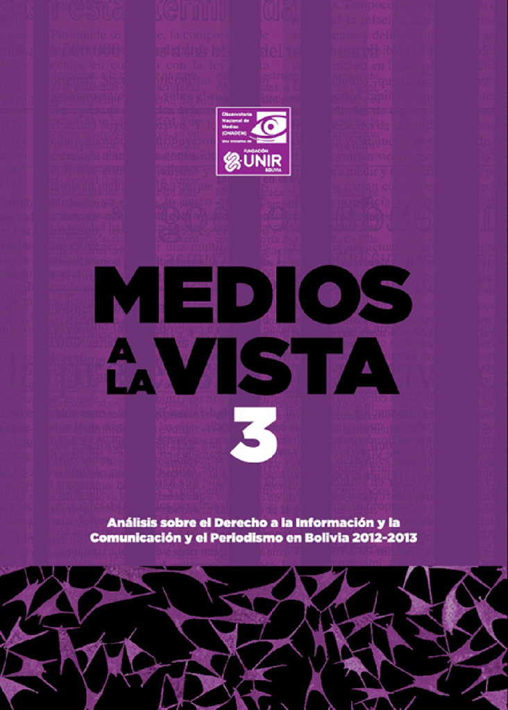 Medios A La Vista 3: Análisis sobre el Derecho a la Información y la Comunicación y el Periodismo en Bolivia 2012-2013